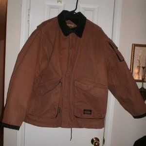 CADEN MCCOY sz L Brown DUCK FLANNEL Lined COAT